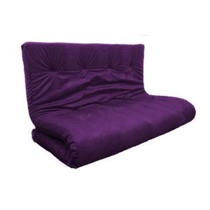 Colchonete Futon Dobravel Enrolavel Casal 188x128cm Orthovida - Roxo