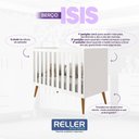 Ver imagem 4 de Kit Gêmeos Berço Americano Isis Branco - Reller Móveis