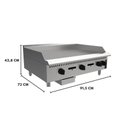 Ver imagem 2 de Chapa A Gás Manual de Mesa 19mm Prime 90cm Venâncio PCM90GME