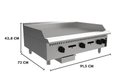 Ver imagem 2 de Chapa A Gás Manual de Mesa 19mm Prime 90cm Venâncio PCM90GME