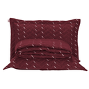 Ver imagem 1 de Cobre Leito Casal Padrão Heitor Bordado Hipercal 400 Fios 3 Peças - Vermelho Marsala - 100% Poliéste