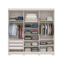 Ver imagem 6 de Guarda-Roupa Casal 6 Portas 3 Gavetas com Espelho 100% MDF Napoli Off White/Nevaska
