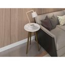 Ver imagem 2 de Mesa de Apoio Brilhante Carrara Pintura Efeito Mármore