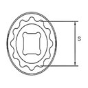 Ver imagem 3 de Soquete Estriado 3/8'', Bitola 22,0 - Noll