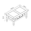 Ver imagem 6 de Mesa de Centro com Gaveta em Madeira 100x60x45 Cm Pátina Branca Elliottiis