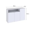 Ver imagem 6 de Armário Aparador com 03 Portas e Nicho 89,5x135x42cm Wlap135 Branco Tx
