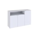 Ver imagem 1 de Armário Aparador com 03 Portas e Nicho 89,5x135x42cm Wlap135 Branco Tx