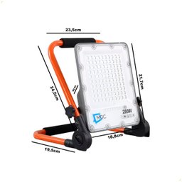 Refletor Holofote Led 200w Portátil Recarregável Ip66 - 2