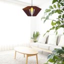 Ver imagem 2 de Luminária Teto tipo Pendente ORNAMENTAL MDF - Completa - Cor: Marrom