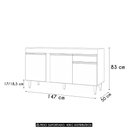 Ver imagem 4 de Balcão de Cozinha para Pia 150cm sem Tampo Dakota Cinza Claro - Lumil