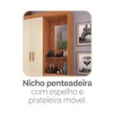 Ver imagem 5 de Guarda-Roupa Capela Cecilia Cinamomo/Off White