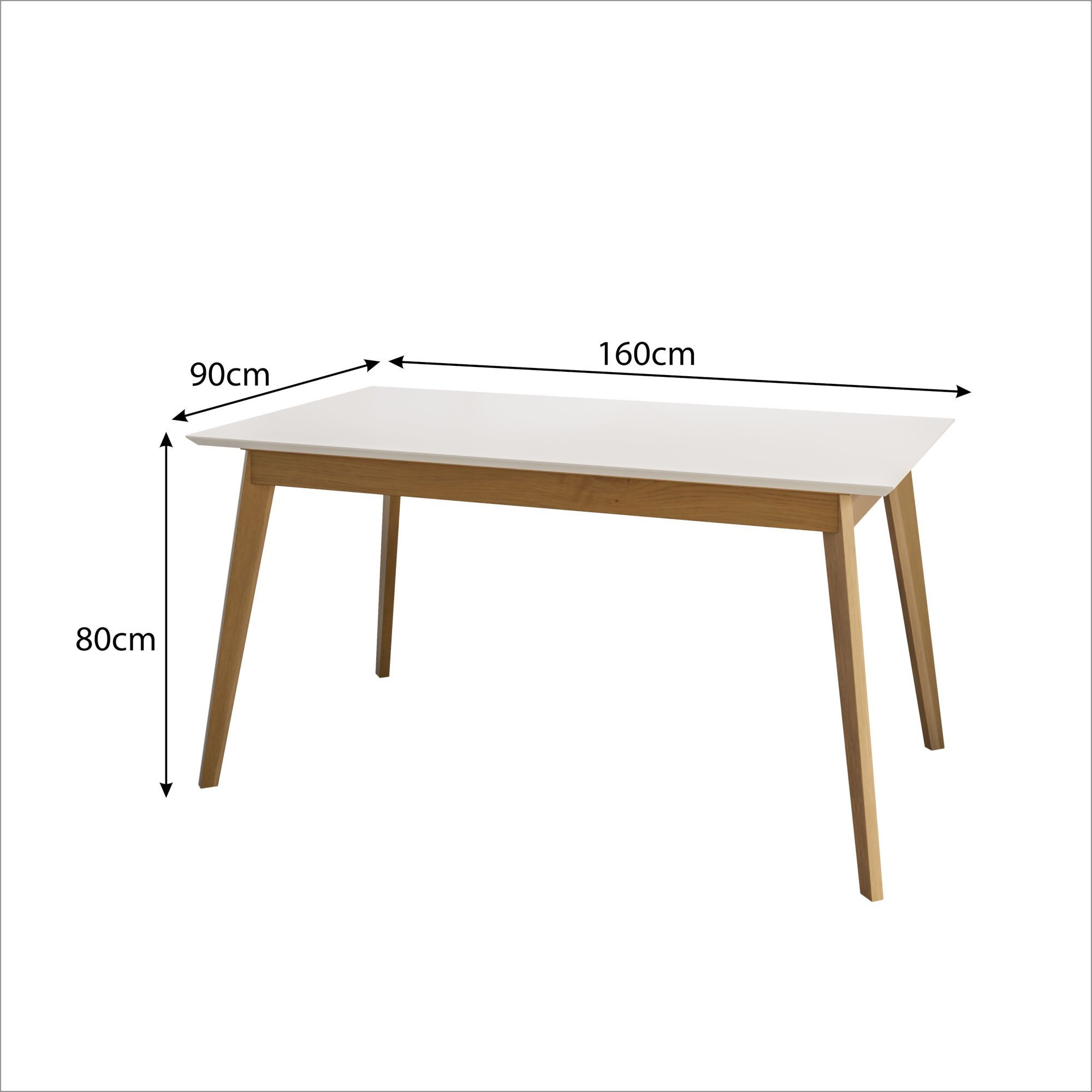 Mesa de Jantar Olive 6 Lugares 160cm Babus - Imbuia / Off White - 2