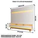 Ver imagem 4 de Painel com Rack 85 Polegadas Branco Rengar Shop Jm