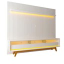 Ver imagem 2 de Painel com Rack 85 Polegadas Branco Rengar Shop Jm
