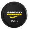 Barra Reta Montada 15kg Preto E amarelo ahead Sports As3009 - 2