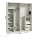 Ver imagem 4 de Guarda Roupa Modulado 100% MDF 2 Portas de Correr Orion CabeCasa MadeiraOriginals Bege