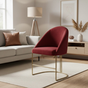 Ver imagem 4 de Cadeira Poltrona Estofada Decorativa Lua Premium:vermelho