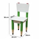 Ver imagem 4 de Kit 2 Cadeiras Cadeira Infantil Lápis Verde Assento e Encosto Brancos para Estudos e Desenhos Mobí