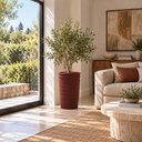 Ver imagem 4 de Vaso Grego Tramontina Alto 65cm em Polietileno Terracota para Plantas Folhagens Jardim Hall Sala