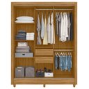 Ver imagem 3 de Guarda Roupa Casal Ambiente Bolívia 3 Portas Freijó Cinza com Espelho - Moval
