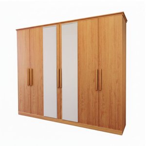 Guarda-roupa Bom Pastor Vellar Liso 6 Portas Naturale