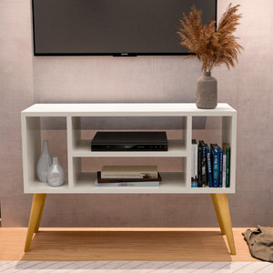 Rack Miami para Tv com Nicho Off White