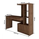 Ver imagem 6 de Mesa Escrivaninha 2 Portas 1 Gaveta para Computador Homework Nogal - Panorama Móveis