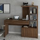 Ver imagem 3 de Mesa Escrivaninha 2 Portas 1 Gaveta para Computador Homework Nogal - Panorama Móveis