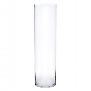 Vaso Vidro Cilindro Grande Comprido 40x14cm Transparente