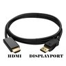 Cabo Adaptador Displayport para Hdmi 5 Metros 5m - 5