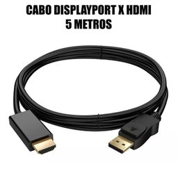 Cabo Adaptador Displayport para Hdmi 5 Metros 5m - 3