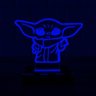 Luminária Led 3D Baby Yoda Star Wars - Azul - 1