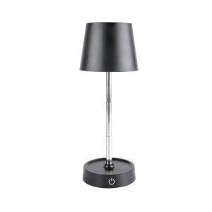 Luminária Mesa Led 3 Tons Usb Touch Retrátil Luna 10cmx10cmx28cm Preta