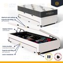 Ver imagem 6 de Cama Box Baú com Colchão de Espuma D33 Ortobom Airtech 100 + Auxiliar Unique Solteiro 88cm