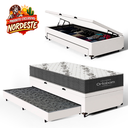Ver imagem 2 de Cama Box Baú com Colchão de Espuma D33 Ortobom Airtech 100 + Auxiliar Unique Solteiro 88cm