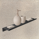 Ver imagem 2 de Prateleira Suporte Duplo para Banheiro Grega Aço Inox 40cm