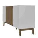 Ver imagem 7 de Balcão Buffet Seleto 4 Portas 2 Prateleiras Off White/pinho Ripado - Pnr Móveis