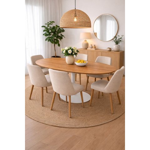 Mesa de Jantar Saarinen Oval 160x90cm - Carmel