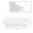 Ver imagem 4 de Sofá Solis 2 Lugares 180cm Bouclé Off White - Sallar Home