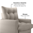 Ver imagem 7 de Poltrona de Amamentaçao e Puff Montreal Plano Milenum Palha Milani Store