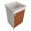 Ver imagem 1 de Tanque De Lavanderia 22 Litros Com Gabinete 100% MDF Cor:Madeirado