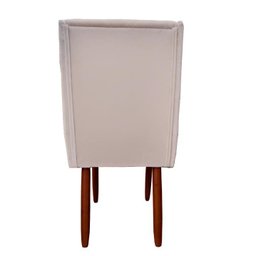 Kit 04 Cadeiras Para Sala de Jantar Lizz Pés Palito Veludo Bege D'Classe Decor - 5