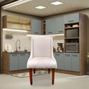 Ver imagem 7 de Kit 04 Cadeiras Para Sala de Jantar Lizz Pés Palito Veludo Bege D'Classe Decor