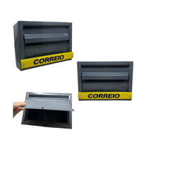 Caixa Correio Correspondência Carta Grade e Muro Vertical Cor Cinza - 4
