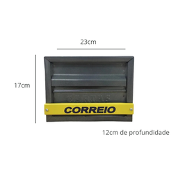 Caixa Correio Correspondência Carta Grade e Muro Vertical Cor Cinza - 5
