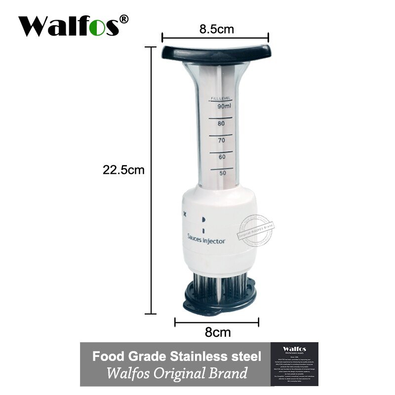 Amaciador De Carne WALFOS Grau Alimentício Aço Inoxidável  Agulha E Injector De Carne Marinada - 6