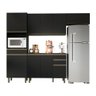 Cozinha Modulada 4 Peças 250x210 Vollare Fiorello Preto - 1