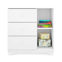 Ver imagem 3 de Conjunto Infantil Ane Guarda Roupa e Comoda Mdf Mdp Branco Pheonix Baby