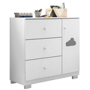 Ver imagem 5 de Conjunto Infantil Ane Guarda Roupa e Comoda Mdf Mdp Branco Pheonix Baby