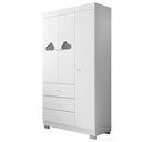 Ver imagem 4 de Conjunto Infantil Ane Guarda Roupa e Comoda Mdf Mdp Branco Pheonix Baby